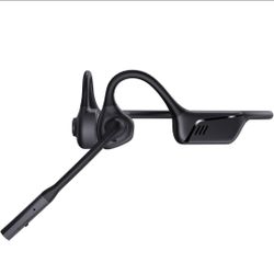 ZIOCOM Open Ear Headphones, Truck Driver Earphones with Mic, ENC Noise Cancelling and Mute Button, AptX-LL Wireless Headset for Office Driving Working