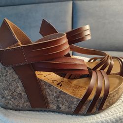 Wedge Strapy Sandal, Size 8 