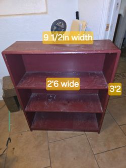 Red bookcase