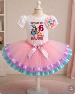 Custom Bluey Birthday Tutu Outfit
