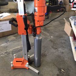 Hand Held Concrete Drill On A Detached Stand $485 Have Only 3 Available Can Hold Up To A 4 1/2 Inch Core Bit 