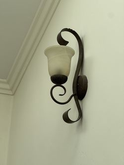 Spanish style wrought iron sconces - set of 4 indoor +1 outdoor