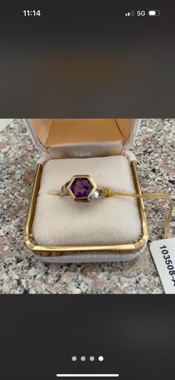 14k gold amethyst ring
