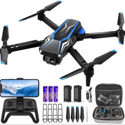 Dazlen Drone with Camera for Adults, 1080P FPV Foldable Drone with Altitude Hold, 3D Flips, Gestures