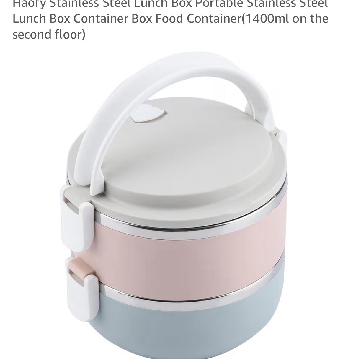 1-3 Stainless Steel Lunch Box Portable Stainless Steel Lunch Box Container Box Food Container(1400