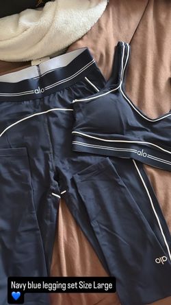 Alo leggings set Large navy