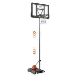 Basketball Hoop, 4-10 ft Adjustable Height Portable Backboard System, 44 inch Basketball Hoop & Goal, Kids & Adults Basketball Set with Wheels, Stand,