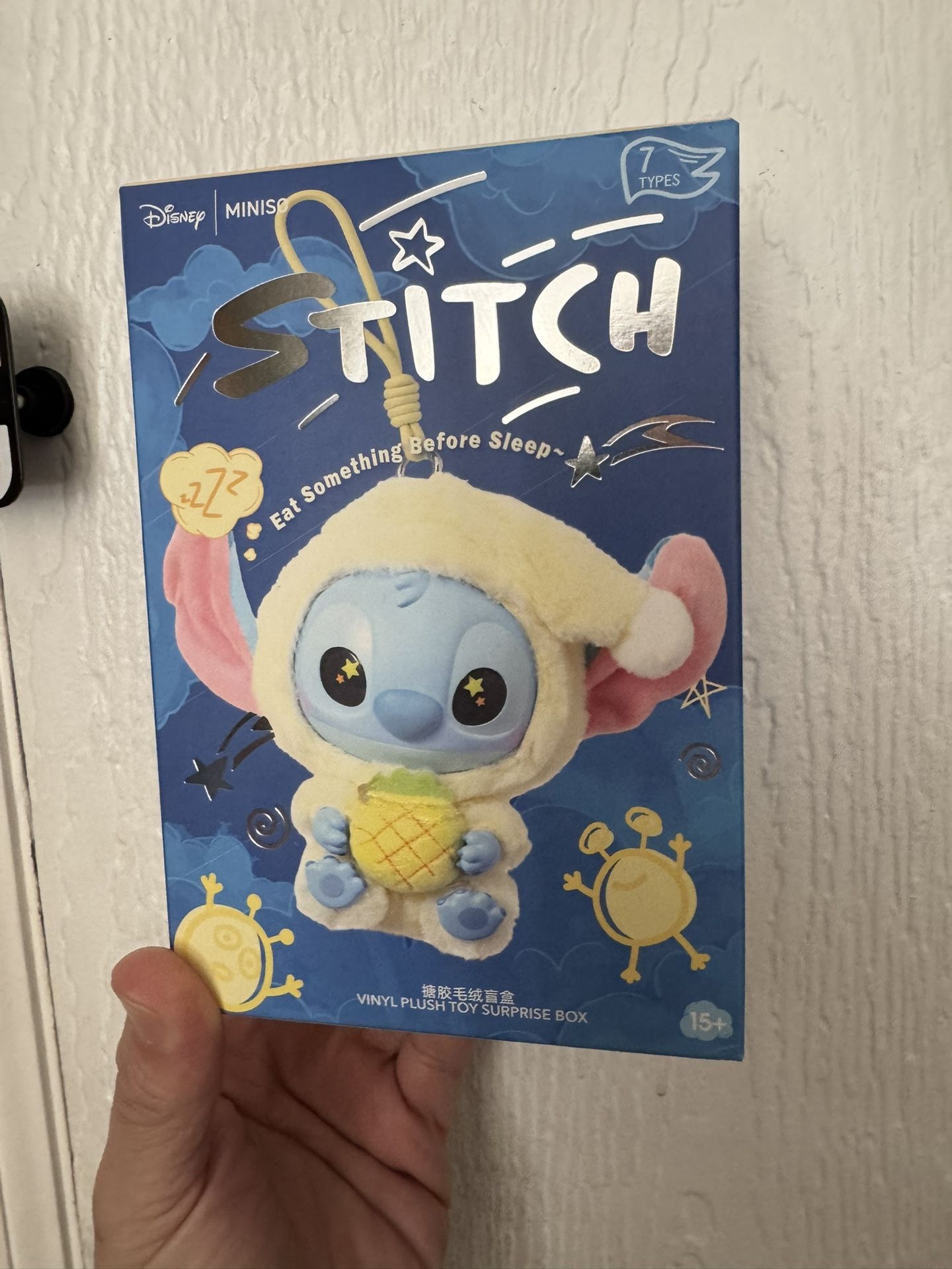 Disney Stitch Plush Pendant Blind Box – “Eat Something Before Sleep”