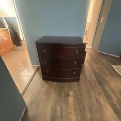 Three Draw Wood Dresser