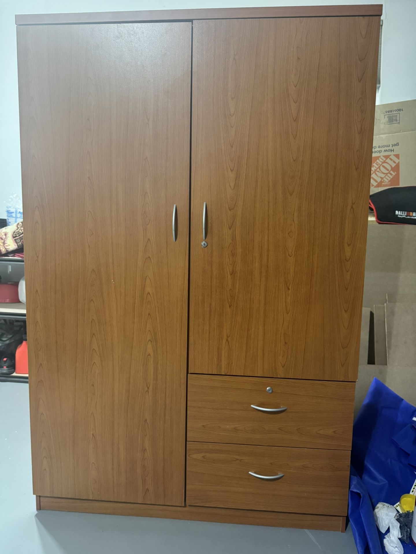 Wooden Office Storage Cabinet with Locking Drawers