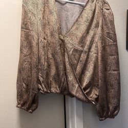 Cheetah Print Blouse