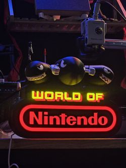 World of Nintendo sign Custom made light box