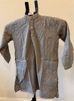 Gray Cotton subtle tonal jacquard or paisley pattern Kurtas for Boys/Kids (Available in 2 Different)