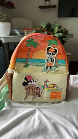 Disney Parks Loungefly Mini Backpack – Mickey & Minnie "Summer at the Beach"