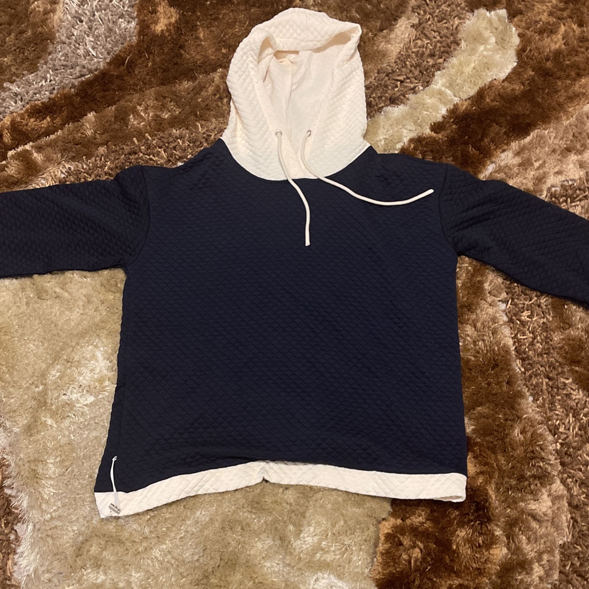 Women’s Blue And White Cider Hoodie