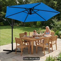 Umbrella patio pool garden backyard 10 feet blue