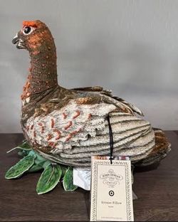 Nwt: John Derian Limited Edition Beaded Grouse Pillow