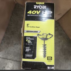 NEW RYOBI 40V HP Brushless Cordless Earth Auger with 8 in. Bit (Tool Only)