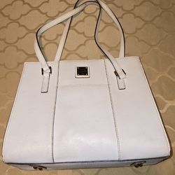 Dooney & Bourke Saffiano Leather Tote Purse Ecru Ivory 