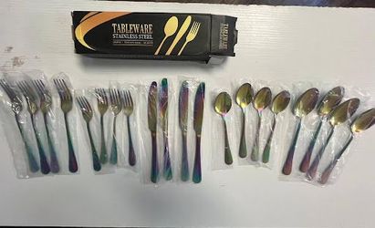 MAGNIFC 20-Piece Rainbow Silverware Set – Durable, Mirror-Polished Stainless Steel with Vibrant Colors, Perfect for Dining, Gifting & Special Occasion