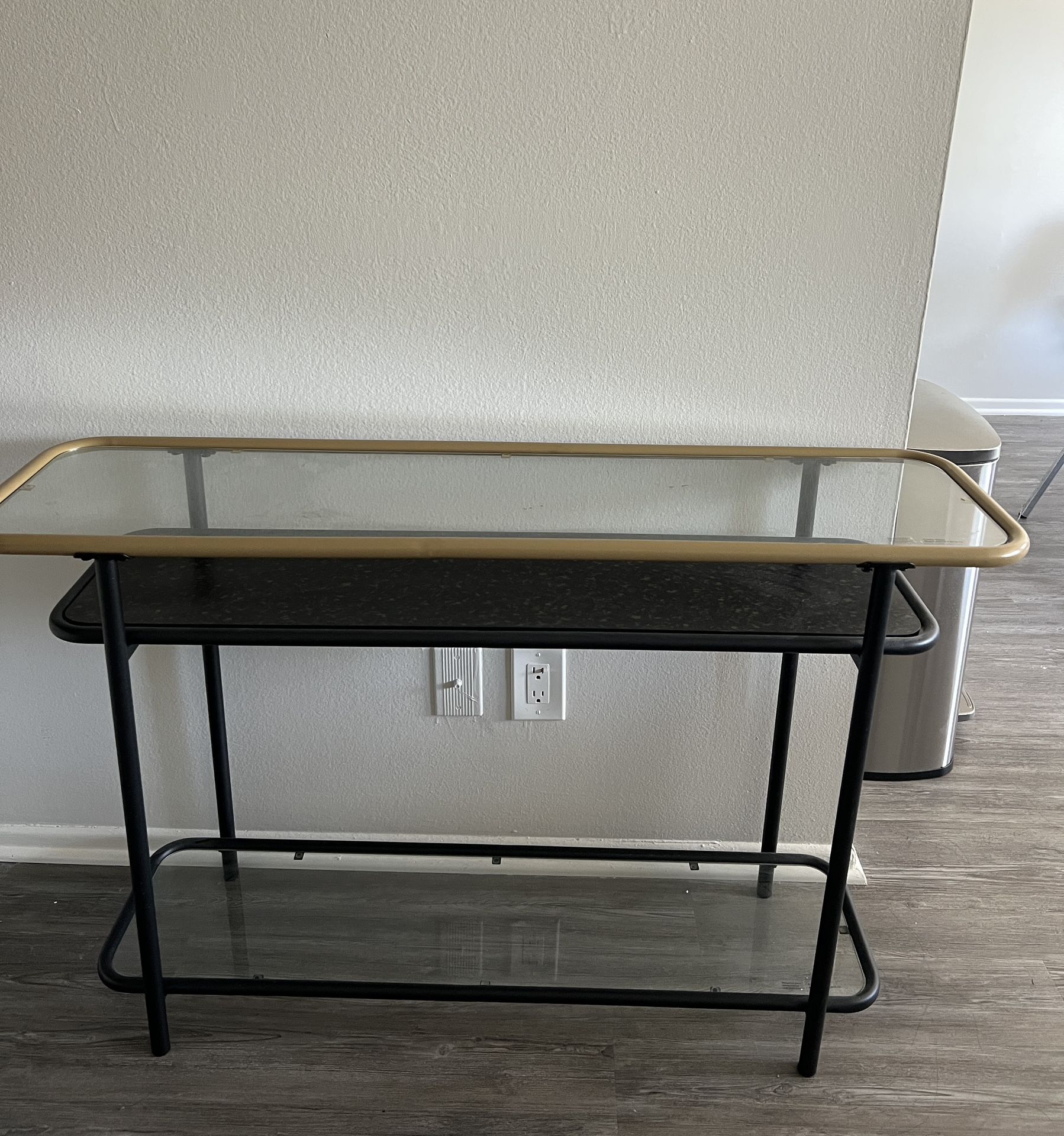 MUST PICK UP TODAY - Black & Gold Console Table