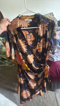 Modern Haze Floral Wrap Dress