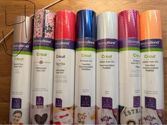 (7) Cricut Iron On Vinyl