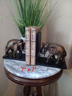 Elephant Bookends, Polyresin Looks Like Bronze