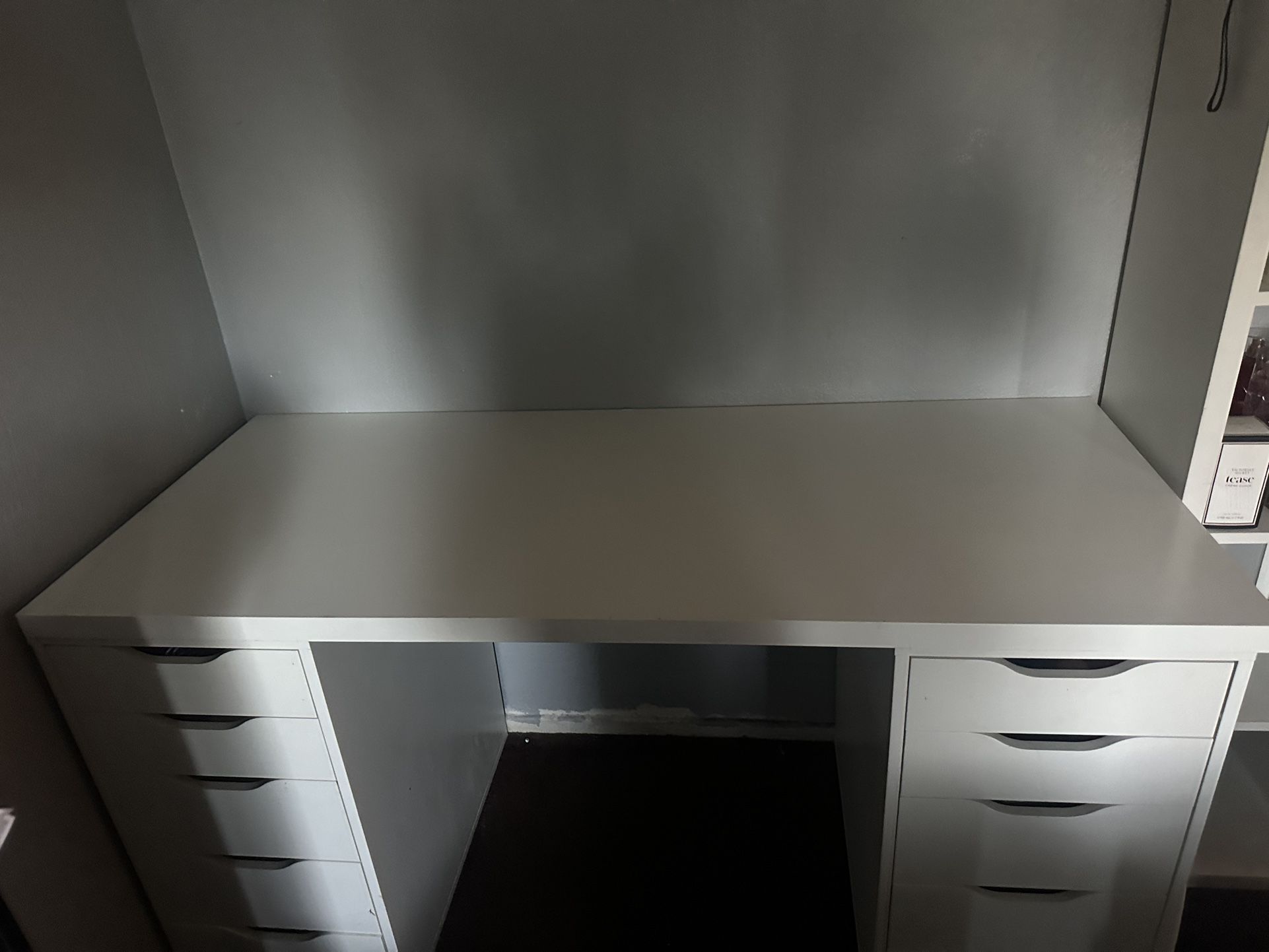 White Ikea alex desk 