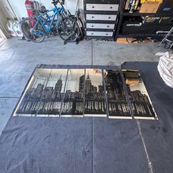 New York City Skyline Mirror Art