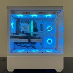 ULTRA FAST Liquid Cooled White Highend Gaming PC Computer (i5-12600KF, RX 9060 XT = RTX 4060 Ti, 16GB RAM, 1TB NVMe)