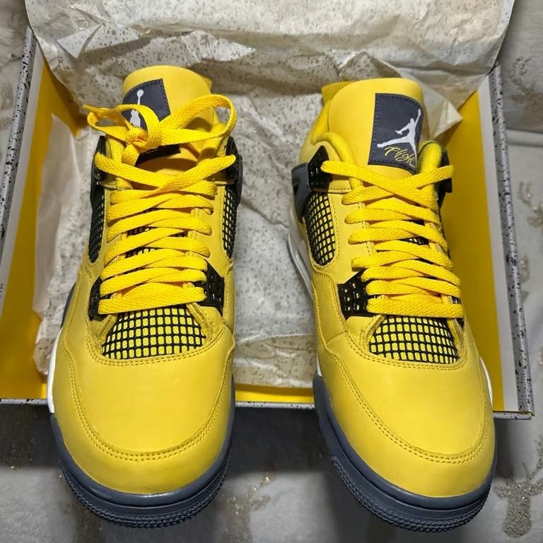 Men's yellow sneakers and sports shoes are brand new