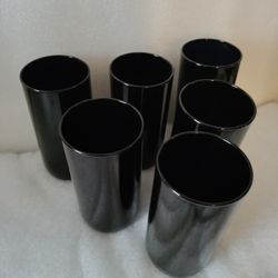 Vintage Black Amethyst Drinking Glasses.