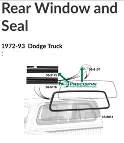 1972-93 Dodge Truck (1st Gen Ram) Rear Window