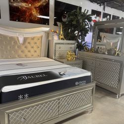 Gorgeous 5 Pc Bedroom Set With Storage Drawers Only $1699