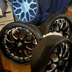 Forgiatios 22” And Steering Wheel To Match  