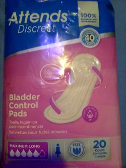 Women's Bladder control pads 25$ for case