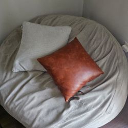 Chill Sack Bean Bag Chair: Giant 5' Memory Foam Furniture Bean Bag - Big Sofa with Soft Micro Fiber Cover - Camel