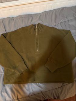 Calia women’s dark olive half zip up