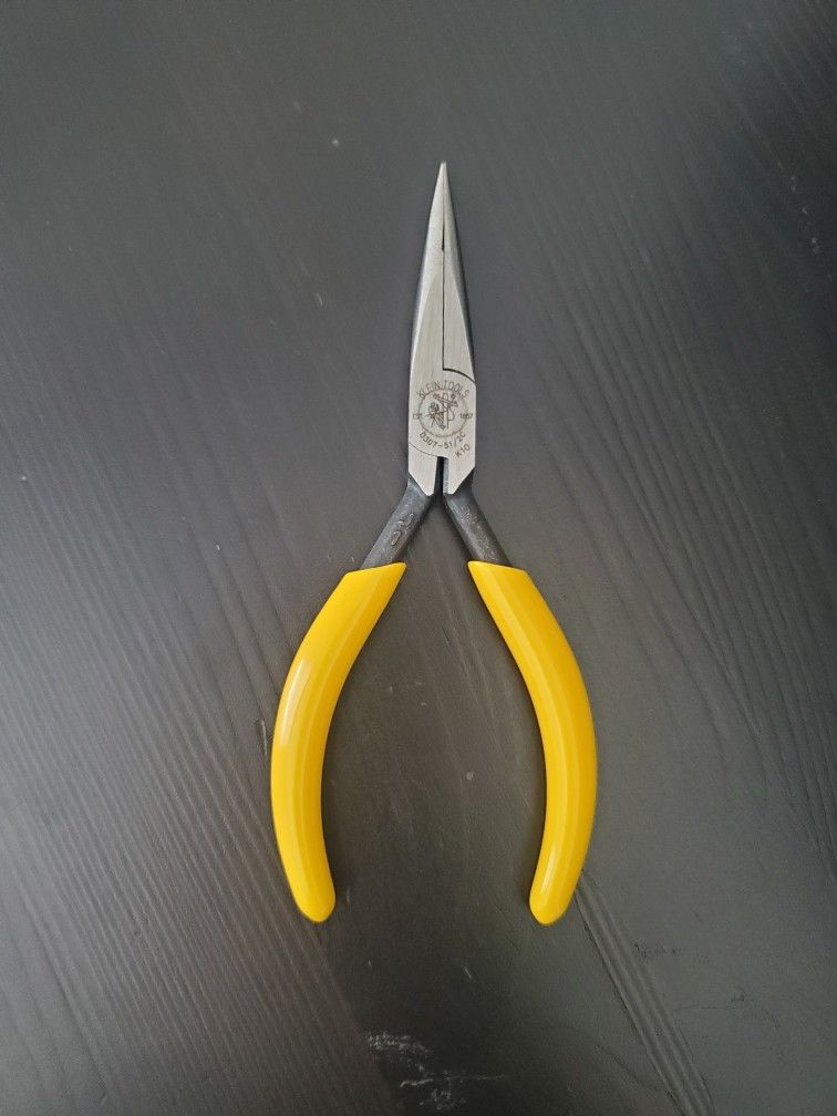 Klein Tools D307-51/2C Pliers, Needle Long Nose Pliers, Slim, 1/32-Inch Point Diameter, 5-Inch Precision USA Brand New