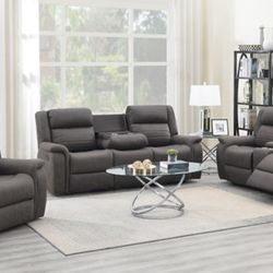 Brand New 3PC Sofá, Loveseat & Recliner 