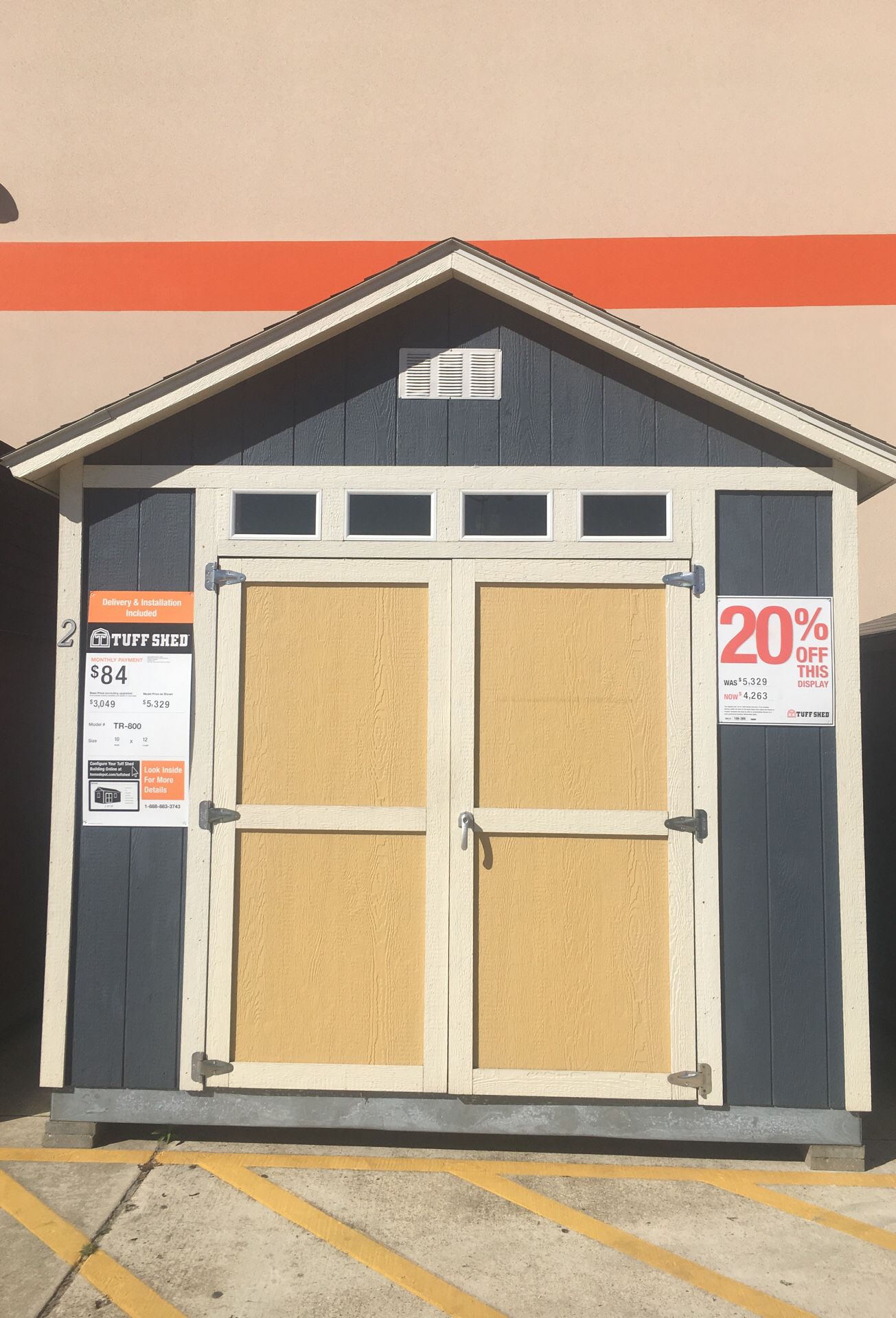 Tuff Shed TR800 10X12 at Home Depot in LaPlace