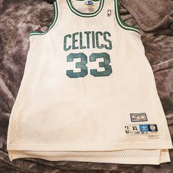 Larry Bird #33 Men's Boston Celtics Throwback Stitched WHITE Jersey