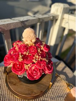 Mother’s Day gift soy wax handmade rose bouquet