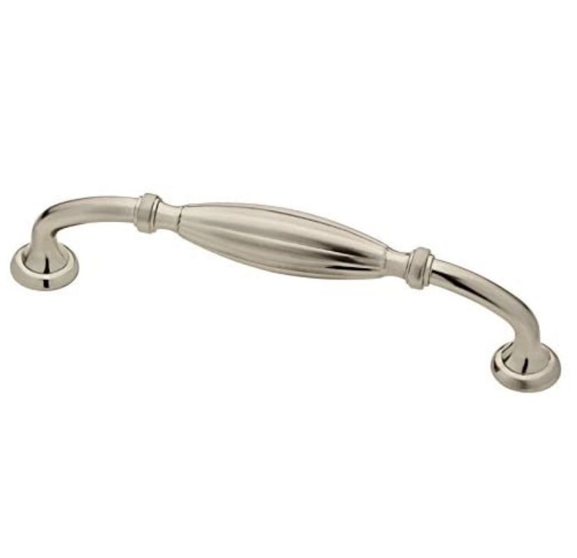 Brainerd Traditional Fluted 5-1/16-in Center to Center Satin Nickel Arch Handle Cabinet Door Pull