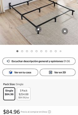 Mainstays Base de Cama de Metal Ajustable