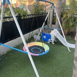 Toddler Swing Set & Slide 