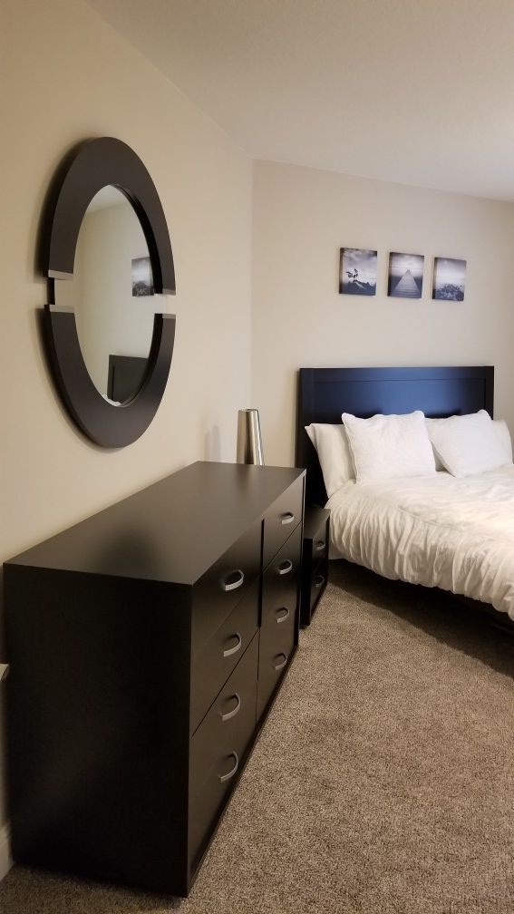Queen bedroom set!!!! From Dania Furniture store
