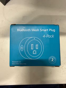 Bluetooth Mesh Smart Plug 4-Pack - Works with Alexa - New