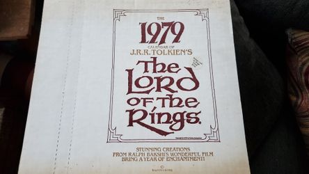  Vintage 1979 J.R.R. Tolkien calendar